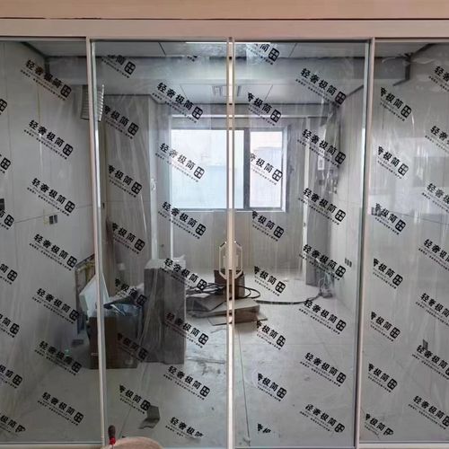 极窄三联动推拉移门厨房推拉门定制阳台吊轨钢化玻璃门隔断门定做
