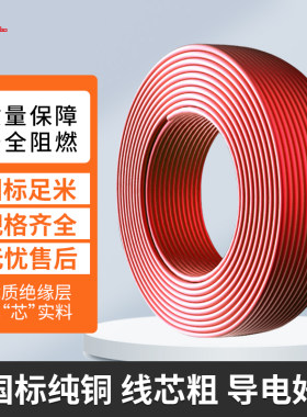 天坛阻燃塑铜线ZRBV电线国标铜芯软电缆铜芯电子线电源控制信号线