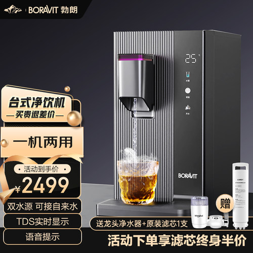 BORAVIT勃朗台式净饮机直饮机即热饮水机RO净水器一体机可接水管
