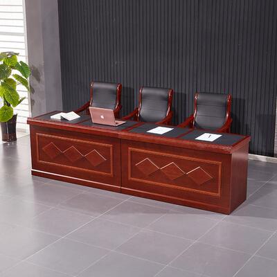 TX-098主席台会台议桌椅合油漆演讲发台组会议室条桌言培训长桌开