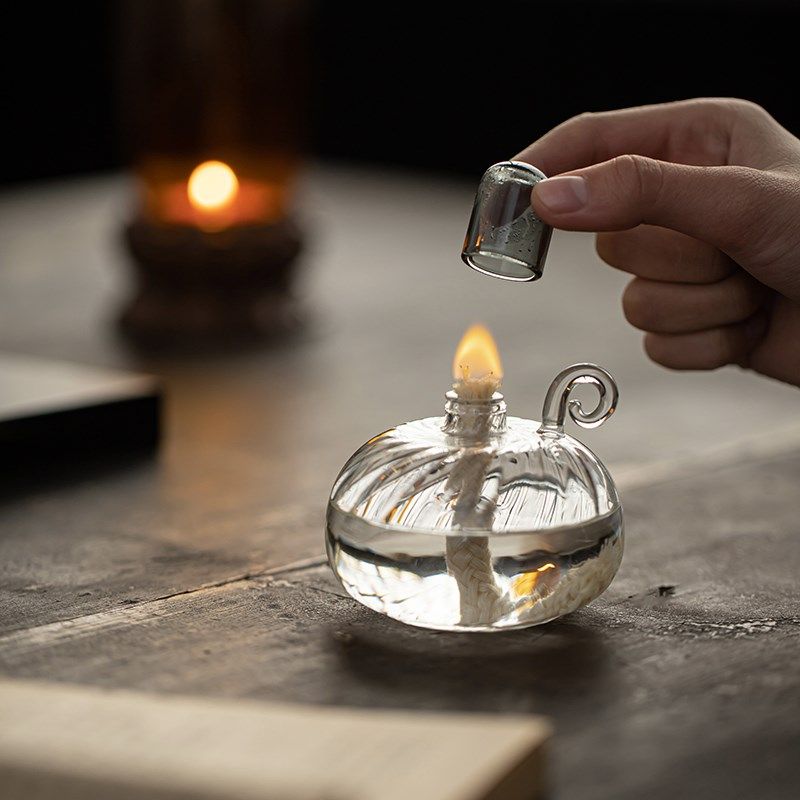 尚器 璃影玻璃提梁壶酒精炉套装耐热玻璃K煮茶壶泡茶壶花茶温茶组