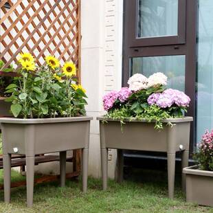 工厂直阳zp-11台种菜盆长方形号高脚塑料供落地仑霍阳台种大菜盆