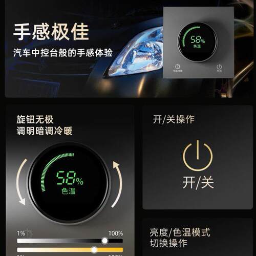 优智者智能屏显调光面板