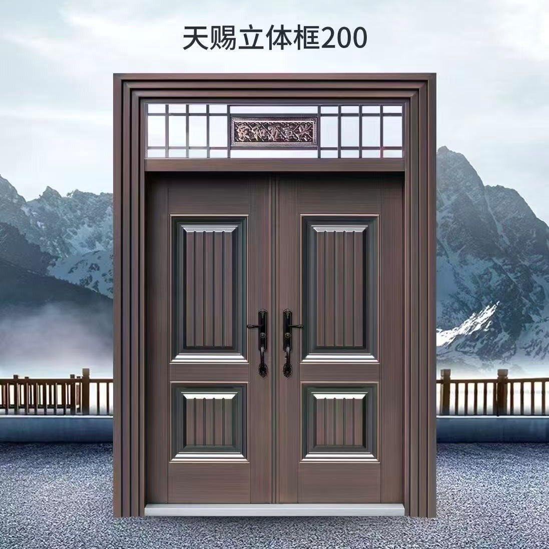 现货锌合金别墅大门双开