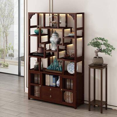 家用陈列架茶具置物架新中博无品牌/古架茶式叶收纳柜式多宝阁客