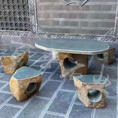 整石桌石凳鹅卵石头桌椅凳子自然石户外庭院广场公园石雕摆件装饰,家居饰品,石雕,淘宝优惠券,粉丝福利购,淘宝优惠卷