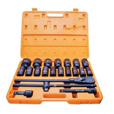 厂家供应 21PCS加长重型套筒 3/4气动套筒21PCS