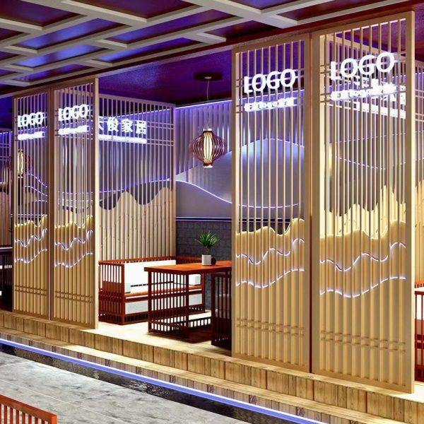 新中式餐厅火锅城卡座饭店铁艺隔断墙屏风包厢茶楼公室镂空格栅,商业/办公家具,护理屏风,淘宝优惠券,粉丝福利购,淘宝优惠卷