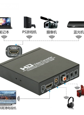 HDMI器辨率 节器 切换分调CVBS转换器720转1080P60HZ互转