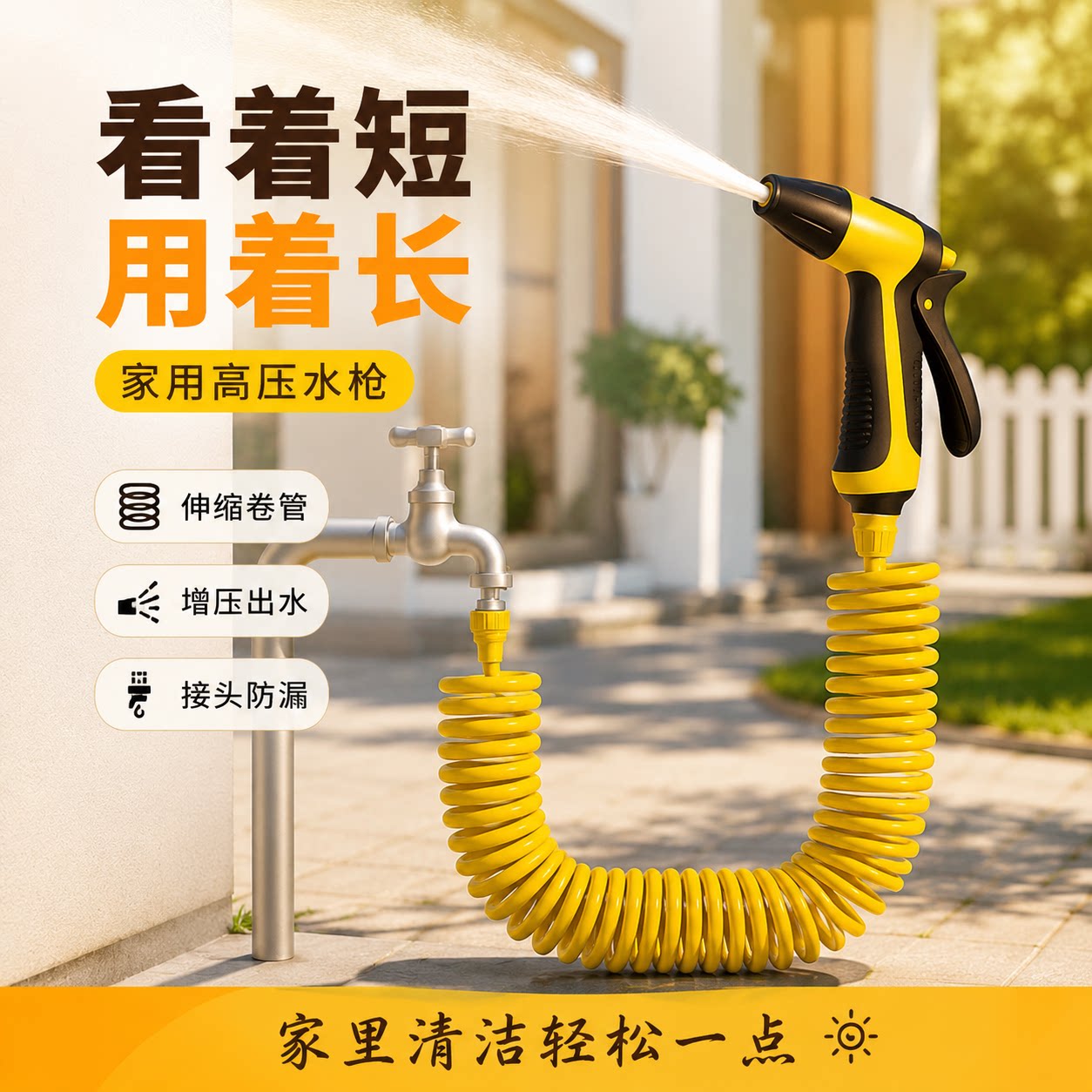 家用花园浇水浇花洒水喷头水枪冲洗神器淋浇菜地专用水管软管喷雾