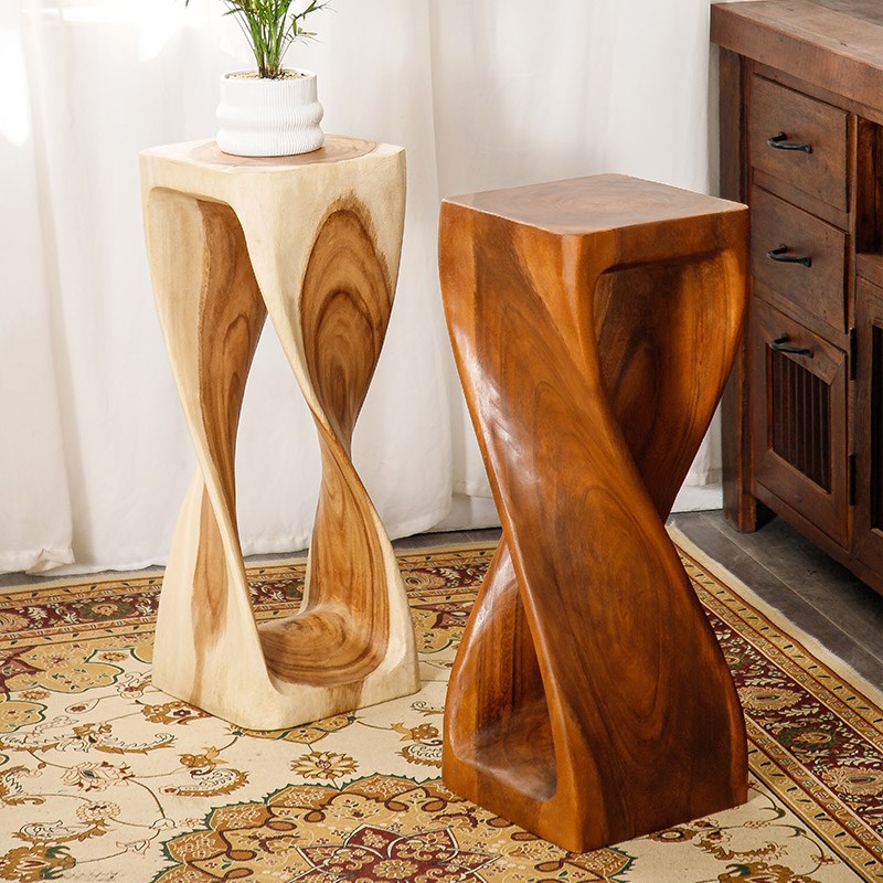 泰国实木客厅异形花架子整木雕刻花几室内落地绿萝盆景架阳台装饰