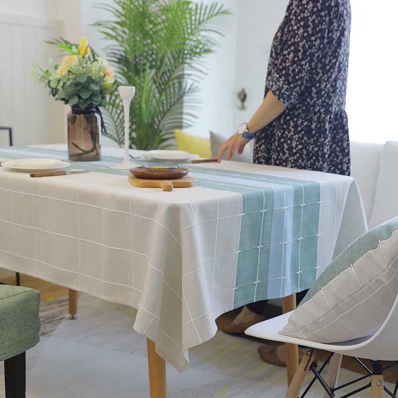 防水ins餐布餐桌布桌垫餐厅茶几桌布圣诞节主题棉麻小清lg 桌布