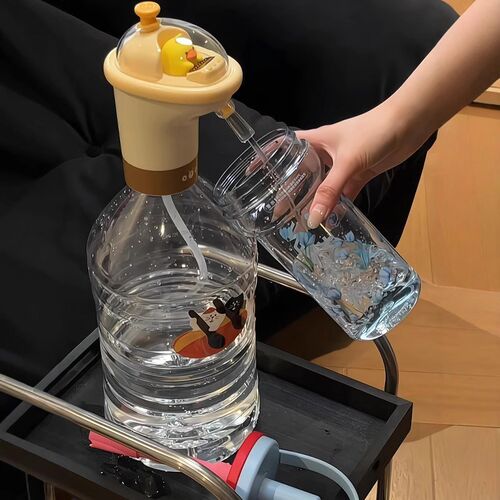 小黄鸭抽水器电动纯净矿泉水压水器桶装水取水器桌面式自动抽水泵