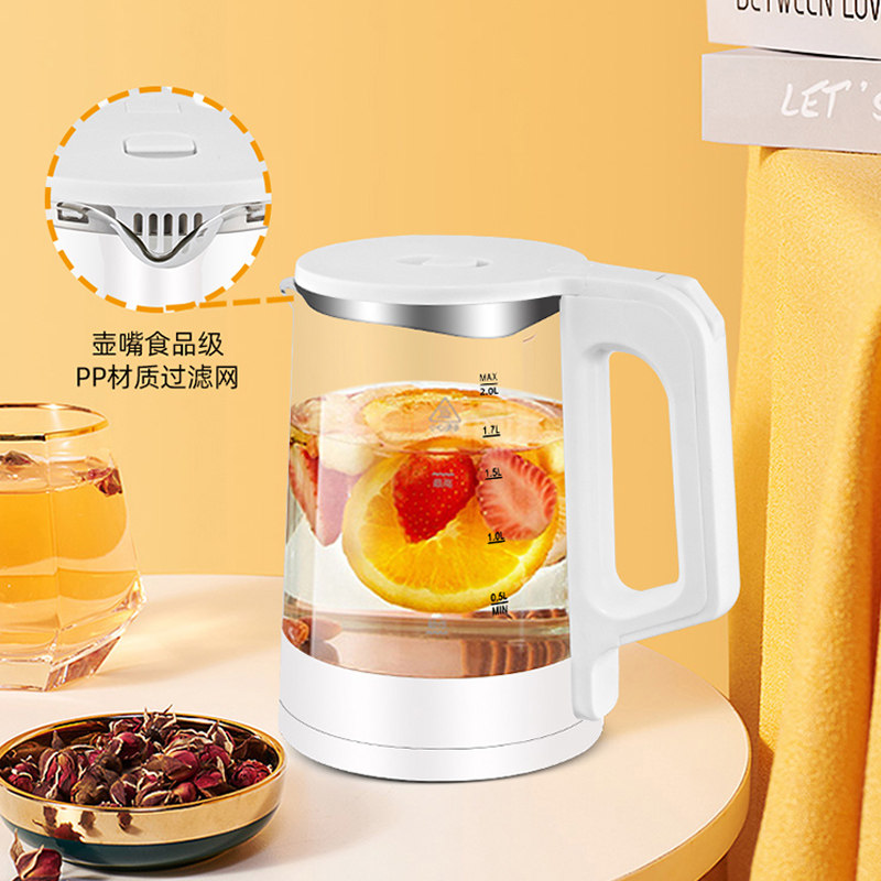 玻璃电热水壶家用全自动断电快茶壶透明电开烧水壶大容量煲煮水器