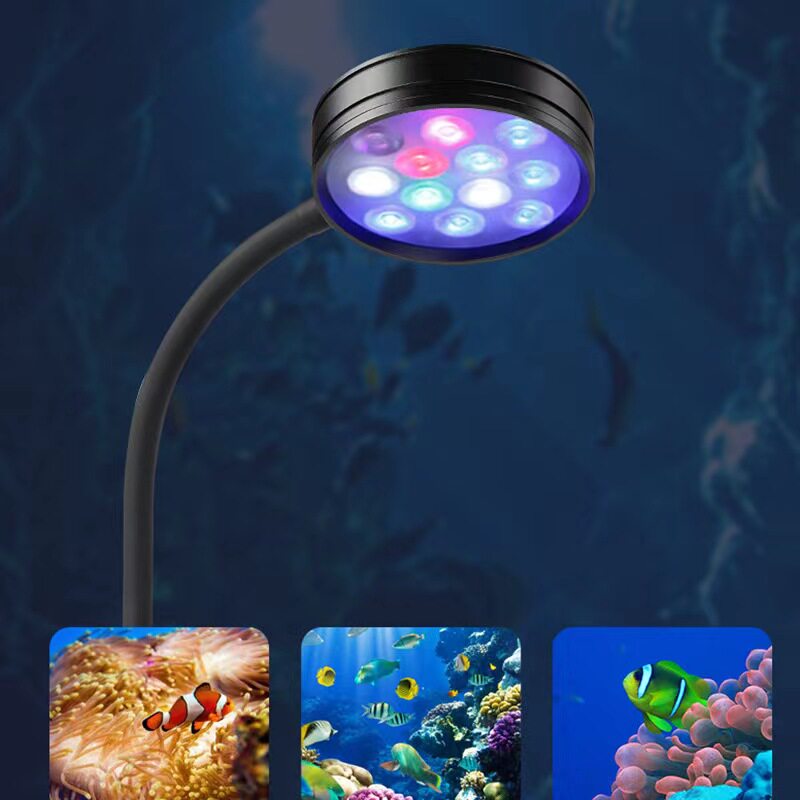 包邮海缸灯微景海水珊瑚灯le鱼积光藻灯水草夹灯全光谱补光灯