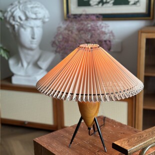 三灯一宅 床头柜卧室氛围温馨台灯 中古vintage侘寂风复古客厅日式