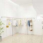 架上墙侧货挂架陈列架锈钢落地式 不服装 店展示架童男416女装 挂衣