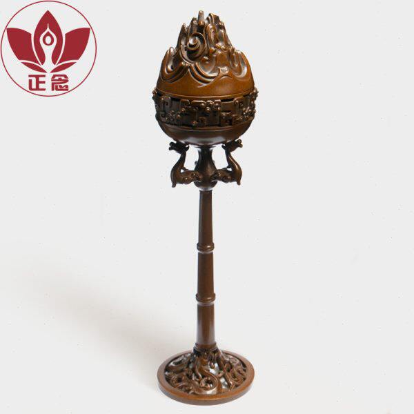 庆松堂苏工铜炉名家胡庆松制竹节博山炉复古摆件沉香檀香紫铜熏香