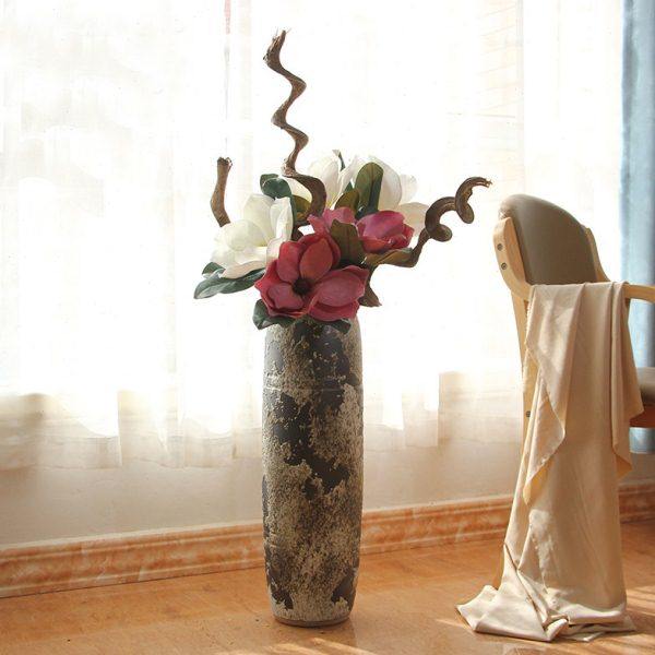 做旧复古中式粗陶陶罐插花瓶落地花器 样板房书房装饰摆件软式,家居饰品,花瓶,淘宝优惠券,粉丝福利购,淘宝优惠卷