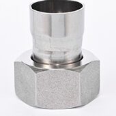 承插焊管件内丝活接薄壁不锈钢水管外接内螺纹移动活接头304直通