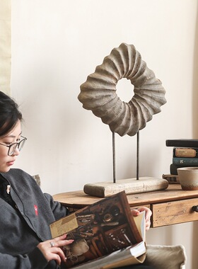 原寂风不规则侘木手作摆件复古宿意玄关摆设民禅酒柜装饰工艺品