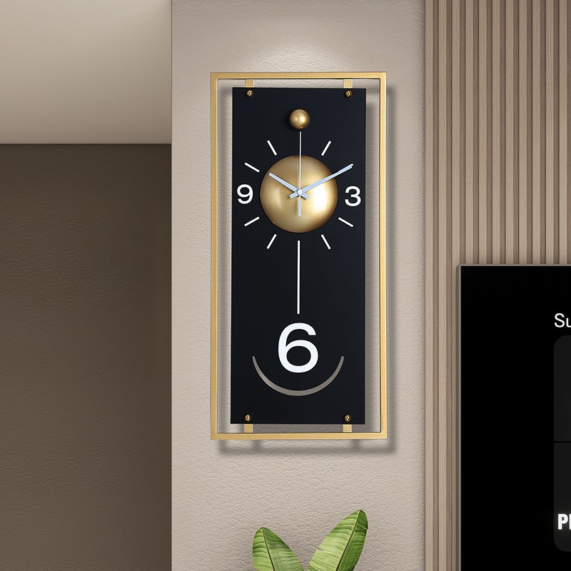 竖款挂钟客厅时尚创意个性高级感时钟极简风艺术装饰网红大气钟表