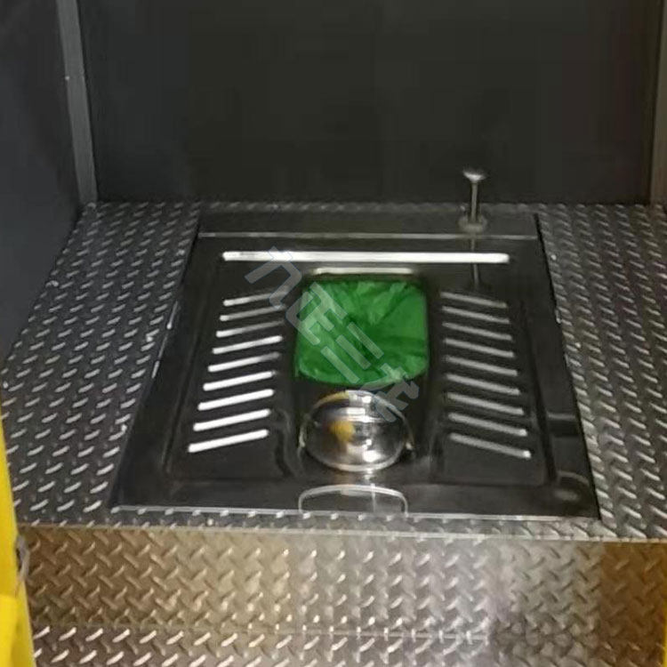 九正三龙不锈钢打包蹲便器机械脚踏无水旱厕生物降解集便防臭马桶