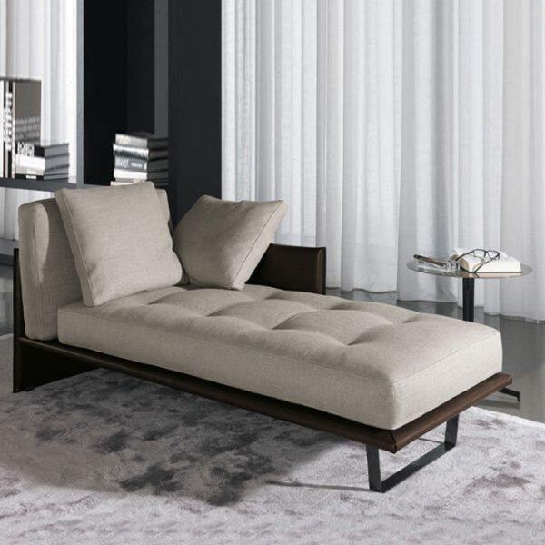 现货简约现代皮艺贵妃椅北欧简约贵妃榻轻奢懒人沙发布艺休闲躺椅