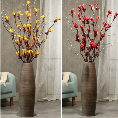 陶瓷花瓶简约欧式轻奢客厅落地z电视柜插花大号玄关干花高装饰摆