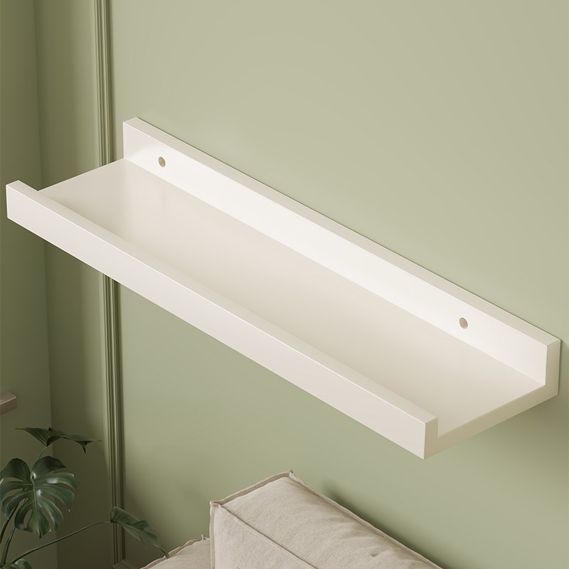 墙上置物架卧室打孔书架r置物板壁挂式U型隔板挂墙书本摆件放置架