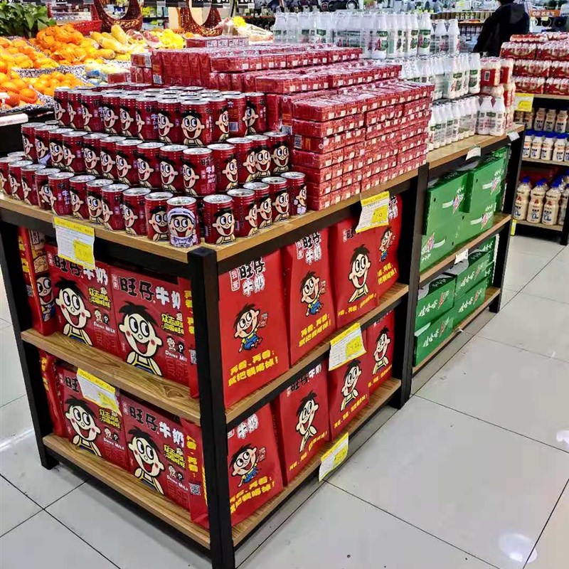 超市堆头货架牛奶饮料展示架礼品盒地堆移动升降多功能商品促销台