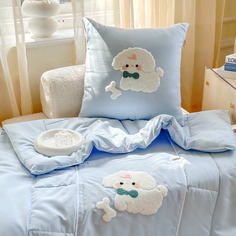 办公室午睡抱枕被子两用沙发毯z子空调被夏凉被车载车用靠垫二合