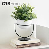 umbra铁艺花架落地式 植物多肉架阳台室内可移动吊篮花盆花器摆件