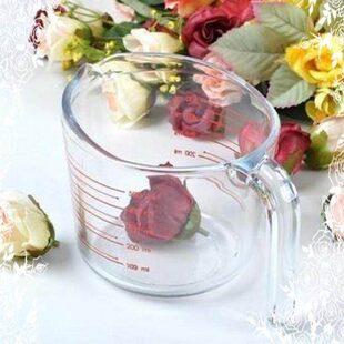 加强加厚无铅钢化玻璃杯子带刻度量杯早餐热牛奶杯微波炉烤箱专用