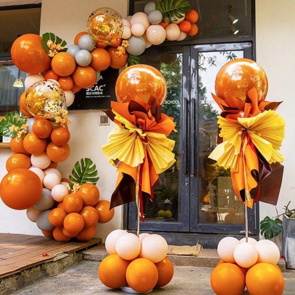 橙色气球链拱门立柱氛围装饰店面开业开学教师节教室操场场景布置,节庆用品/礼品,装扮布置套餐,淘宝优惠券,粉丝福利购,淘宝优惠卷