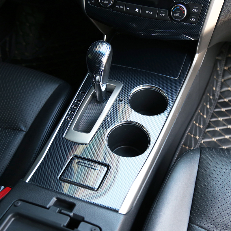 适用于13-18款天籁拉手风口排挡 碳纤维改装桃木汽车内饰防护贴片