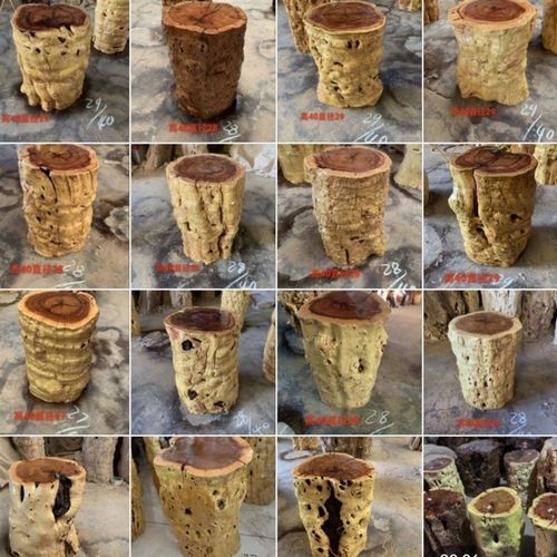 枣木实木墩根雕凳子原木树桩木桩树墩简约家用树根花架鱼缸底座