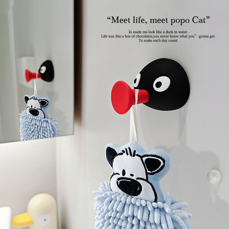 创意企鹅挂钩免打孔家用浴室卫生间墙上挂勾卡通粘钩强力无痕挂钩