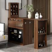 1吧台桌面餐边柜餐一体双伸缩桌窄岛台家用客厅边隔断柜沙发柜实