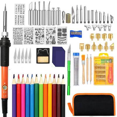 101件画套装调温铁套件雕烙画套装刻烙内烙71884热式调温焊接烙画