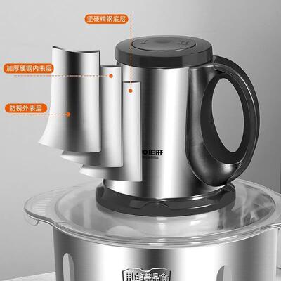 伯馅旺肉机家23885绞用4L6L不锈钢料理脚线碎肉绞葱蒜辣椒绞机通