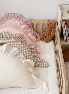 饺子枕~韩系insm少女心小清新荷叶花边全棉床头靠背抱枕腰靠枕靠