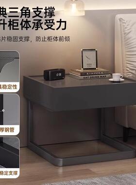 床头简约现代卧室家用轻奢高级感店收RUZ纳柜悬浮床边柜2酒25柜0