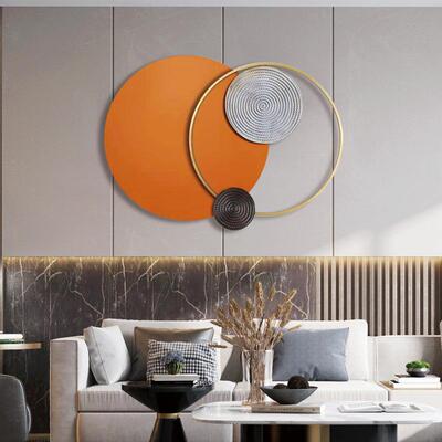 铁餐艺壁现代轻奢客属厅PMU壁饰挂饰简约厅立体挂卧室墙面金装饰