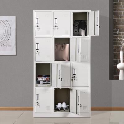 钢制2二门十更衣柜铁皮柜带锁浴室员工柜储物家用宿舍存包1ZH0029