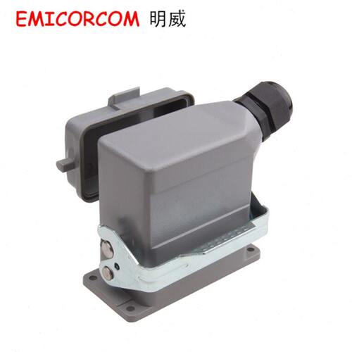 10芯重载连接器 HDC-HE-010-1D带盖 H10B-TS-RO/AD-LB