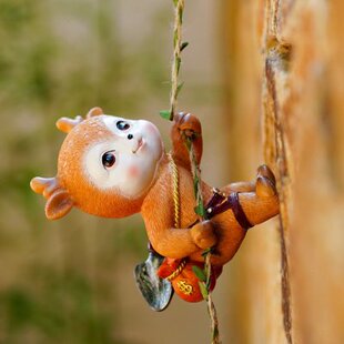 小鹿摆件动物壁挂件户外庭院攀登爬树管道民宿幼儿园阳台造景装饰