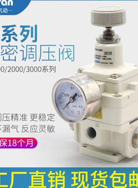 气动高精密减压阀IR1000-01/IR2000-02 IR3000-03BG可调式