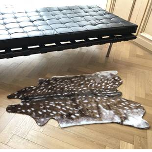 地梅花鹿地垫客厅阳台地动物纹系民宿酒店毯装无合适修毯室内轻奢