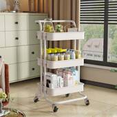 小推置物卧室收纳厨房落地FEU带轮浴室移架动收车纳架储婴儿用品